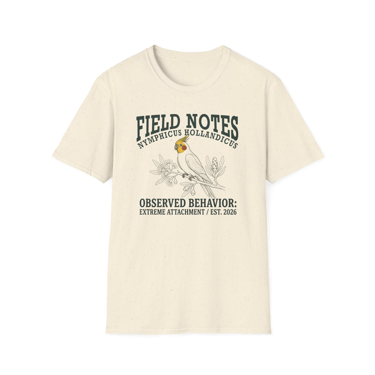 Cockatiel Field Notes T-shirt