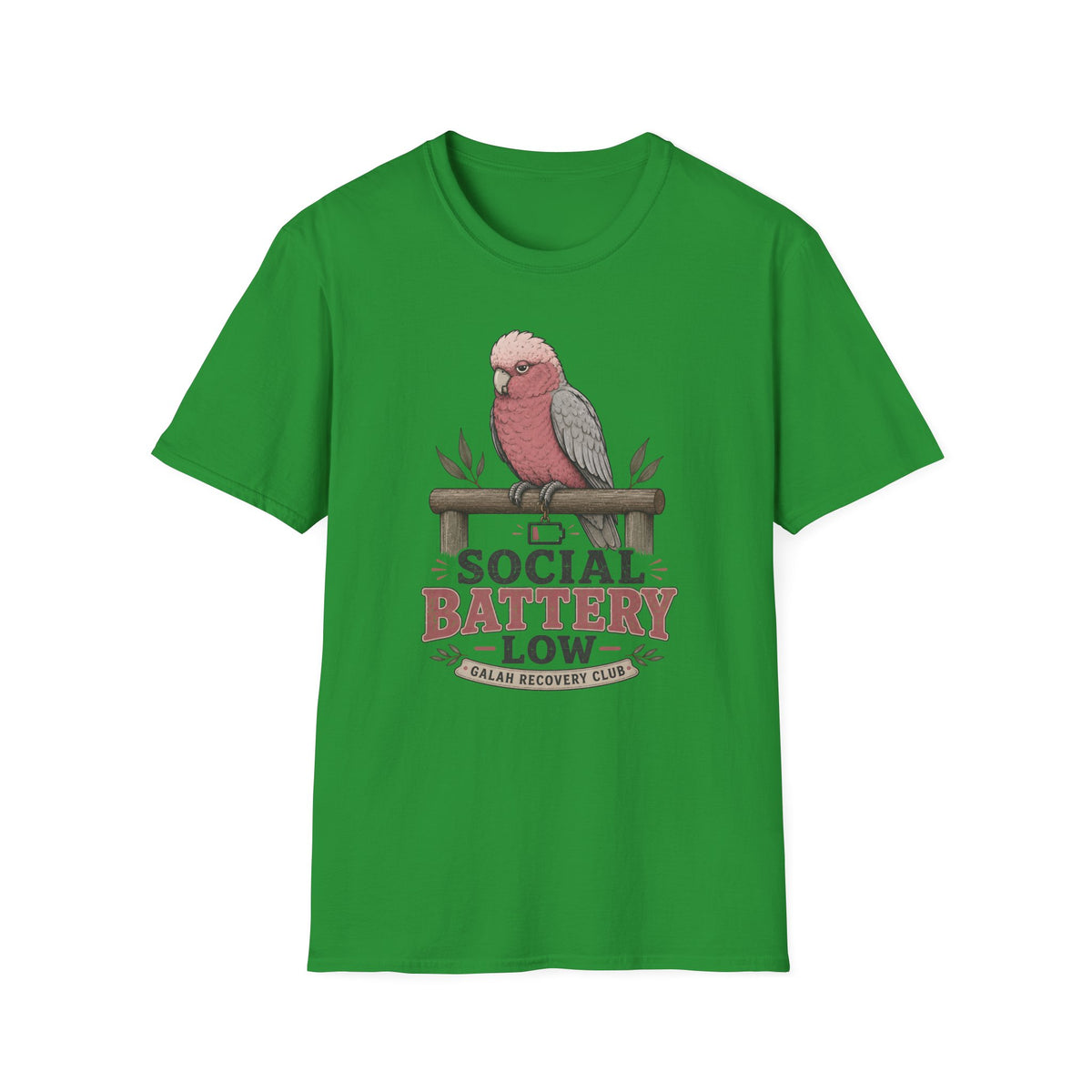 Social Battery Low Galah T-shirt