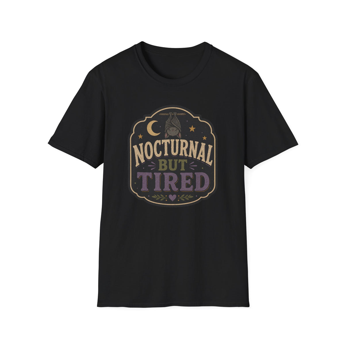 Nocturnal Bat Tired T-Shirt
