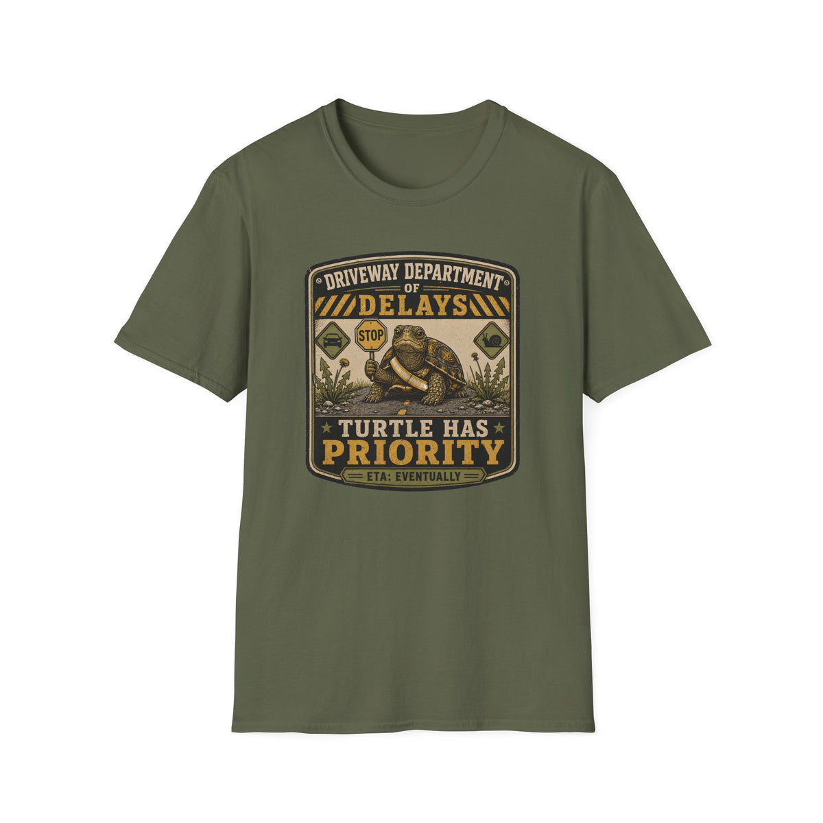Driveway Delays Turtle T-shirt