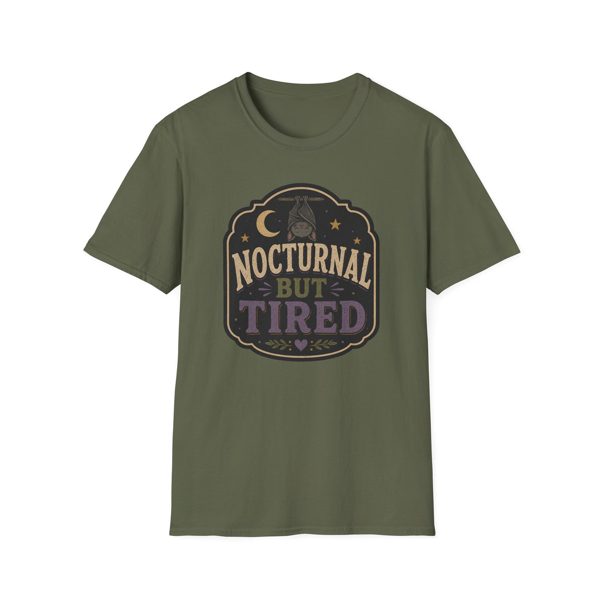 Nocturnal Bat Tired T-Shirt