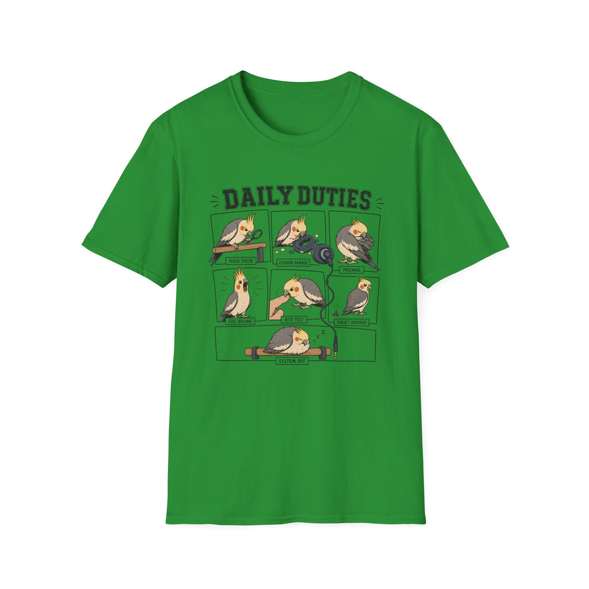 Daily Duties Cockatiel T-shirt